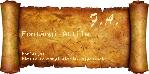 Fontányi Attila névjegykártya